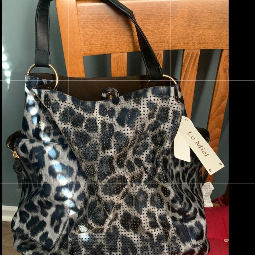 Le Miel Bag Leopard Print Vegan Bag